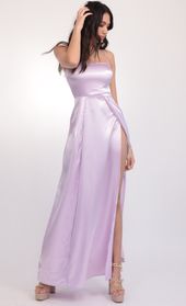 Picture thumb Gala Satin Maxi Dress in Lilac. Source: https://media.lucyinthesky.com/data/Feb20_2/170xAUTO/781A0512.JPG