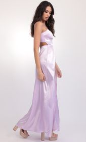 Picture thumb Gala Satin Maxi Dress in Lilac. Source: https://media.lucyinthesky.com/data/Feb20_2/170xAUTO/781A0563.JPG