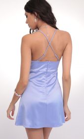 Picture thumb L'Amour Satin Halter Slit Dress in Blue Violet. Source: https://media.lucyinthesky.com/data/Feb20_2/170xAUTO/781A7062.JPG
