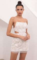 Picture Lana Lace Cutout Dress in White. Source: https://media.lucyinthesky.com/data/Feb21_1/150xAUTO/1V9A7739.JPG