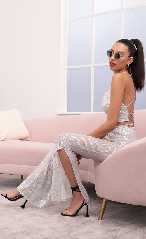 Picture Show Stopper Set in Sheer Mesh With Silver Sequins. Source: https://media.lucyinthesky.com/data/Feb21_1/500xAUTO/1V9A1458_COPY.JPG