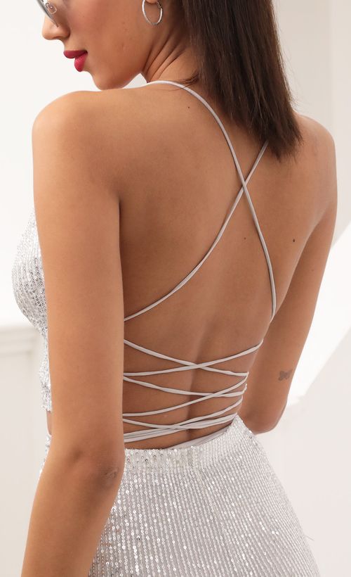 Picture Show Stopper Set in Sheer Mesh With Silver Sequins. Source: https://media.lucyinthesky.com/data/Feb21_1/500xAUTO/AT2A3013.JPG