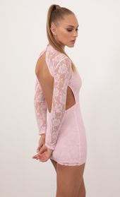Picture thumb Callie Open Back Dress in Pink Floral Lace. Source: https://media.lucyinthesky.com/data/Feb21_2/170xAUTO/AT2A4178.JPG