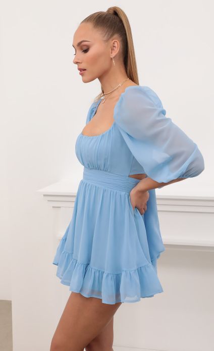 lucy in the sky neia ruffle dress