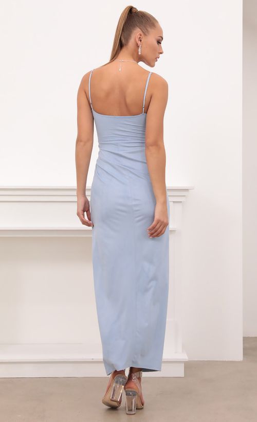 Picture Beauty And Grace Suede Maxi in Light Blue. Source: https://media.lucyinthesky.com/data/Feb21_2/500xAUTO/1V9A6721.JPG