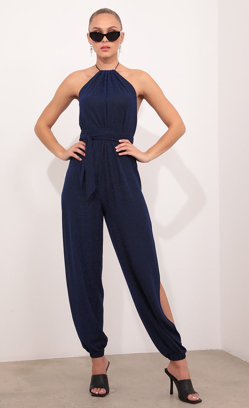 Picture Jojo Jumpsuit in Sparkle Blue. Source: https://media.lucyinthesky.com/data/Feb21_2/800xAUTO/1V9A6733.JPG