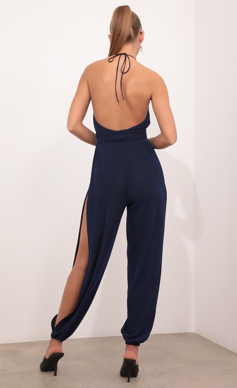 Picture Jojo Jumpsuit in Sparkle Blue. Source: https://media.lucyinthesky.com/data/Feb21_2/800xAUTO/1V9A6814.JPG