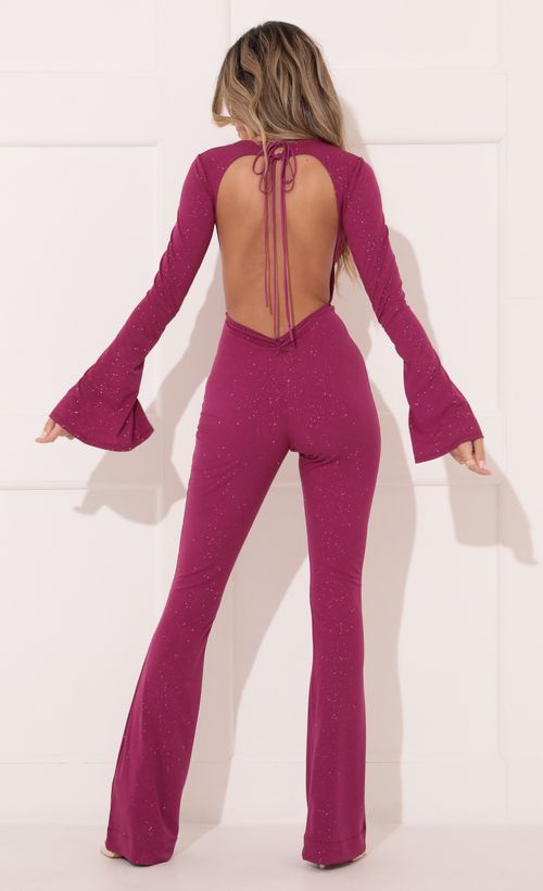 Picture Kim Shimmer Jumpsuit in Mauve. Source: https://media.lucyinthesky.com/data/Feb22_1/500xAUTO/1V9A7973.JPG