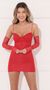Picture Megan Ruched Bodycon Dress in Red. Source: https://media.lucyinthesky.com/data/Feb22_1/50x90/1V9A3509.JPG