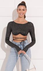 Picture Khloe Crop Top in Shimmer Pink. Source: https://media.lucyinthesky.com/data/Feb22_2/150xAUTO/1V9A3161.JPG