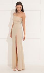 Picture thumb Elisabeth One Shoulder Maxi in Champagne. Source: https://media.lucyinthesky.com/data/Feb22_2/170xAUTO/1V9A6239.JPG