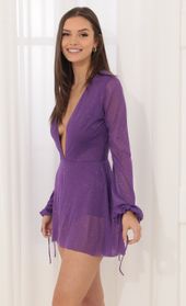Picture thumb Elaine Plunge V-Neck Romper in Purple. Source: https://media.lucyinthesky.com/data/Feb22_2/170xAUTO/1V9A6950.JPG