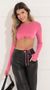 Picture Khloe Crop Top in Shimmer Pink. Source: https://media.lucyinthesky.com/data/Feb22_2/50x90/1V9A4149.JPG