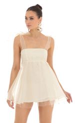 Picture Saren Glitter Bow Baby Doll Dress in Black. Source: https://media.lucyinthesky.com/data/Feb23/150xAUTO/31087919-d9a1-49a5-ba33-cfe731a6fbc8.jpg