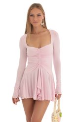 Picture Giva Ruched Sweetheart Neck Dress in Pink. Source: https://media.lucyinthesky.com/data/Feb23/150xAUTO/3743650e-b20b-4adb-89fb-f951b608726f.jpg