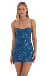 Picture Cayla Sequin Tulle Bodycon Dress in Cobalt Blue. Source: https://media.lucyinthesky.com/data/Feb23/150xAUTO/5cacf857-cdc3-4c03-9b74-f80fe38755ea.jpg