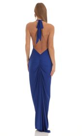 Picture thumb Razz Gathered Back Halter BodyCon Maxi Dress in Royal Blue. Source: https://media.lucyinthesky.com/data/Feb23/170xAUTO/25bb2feb-72fe-45c2-a5dd-d3853c332510.jpg