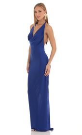Picture thumb Razz Gathered Back Halter BodyCon Maxi Dress in Royal Blue. Source: https://media.lucyinthesky.com/data/Feb23/170xAUTO/2f43eb1d-233a-4fa8-85b7-075cfb8bd7a6.jpg