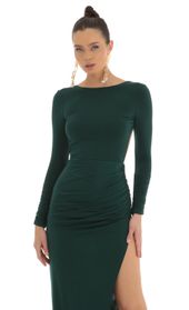 Picture thumb Chessa Open Back Maxi Dress in Green. Source: https://media.lucyinthesky.com/data/Feb23/170xAUTO/38d97968-40e1-4819-84ed-4ea3882ecdd9.jpg