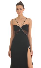 Picture thumb Dorian Rhinestone Crepe Cutout Maxi Dress in Black. Source: https://media.lucyinthesky.com/data/Feb23/170xAUTO/43a38791-f053-4a7d-ba7b-9aff4ef1f105.jpg