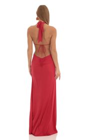 Picture thumb Nubia Shimmer Front Slit Open Back Maxi Dress in Red. Source: https://media.lucyinthesky.com/data/Feb23/170xAUTO/479e5532-5409-4140-8150-73b39da7d7b5.jpg
