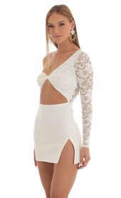 Picture thumb Farrah Embroidered One Shoulder Dress in White. Source: https://media.lucyinthesky.com/data/Feb23/170xAUTO/49d75919-80c3-4d33-96df-5c98426a2e02.jpg