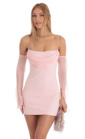Picture thumb Ellis Off Shoulder Cowl Neck Dress in Pink. Source: https://media.lucyinthesky.com/data/Feb23/170xAUTO/4ea3b4dc-c172-437b-b001-ba687c539e76.jpg