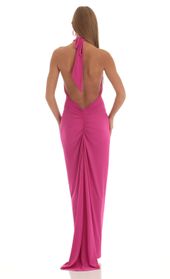 Picture thumb Minoa Front Cross Halter Maxi Dress in Pink. Source: https://media.lucyinthesky.com/data/Feb23/170xAUTO/5cba3018-65aa-47b0-b232-786da5298b9b.jpg