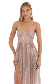Picture thumb Adema Metallic Knit Sweetheart Maxi Dress in Rose Gold. Source: https://media.lucyinthesky.com/data/Feb23/170xAUTO/7be1f858-c4c2-443d-99be-9e604f71383b.jpg