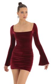 Picture thumb Carmen Velvet Bell Sleeve Dress in Red. Source: https://media.lucyinthesky.com/data/Feb23/170xAUTO/81e4eb6b-8ab6-4307-ac68-90d32d831da2.jpg