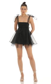 Picture thumb Saren Glitter Bow Baby Doll Dress in Black. Source: https://media.lucyinthesky.com/data/Feb23/170xAUTO/83cfbfa9-816e-44cc-965e-6d026333b9ea.jpg