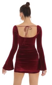 Picture thumb Carmen Velvet Bell Sleeve Dress in Red. Source: https://media.lucyinthesky.com/data/Feb23/170xAUTO/9ebf2512-58e4-4d43-9034-48d019495367.jpg