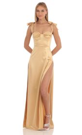 Picture thumb Aries Satin Slit Maxi Dress in Gold. Source: https://media.lucyinthesky.com/data/Feb23/170xAUTO/adece0d7-7ffa-469d-8fc1-8e9a137b4b74.jpg