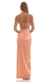 Picture thumb Casandra Satin Rhinestone Maxi Dress in Peach. Source: https://media.lucyinthesky.com/data/Feb23/170xAUTO/d053bbd0-92a4-458a-81f4-9e5ac9b0679b.jpg
