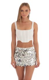 Picture thumb Eleni Big Sequin Mini Skirt in Silver. Source: https://media.lucyinthesky.com/data/Feb23/170xAUTO/d641721a-ab0f-494f-8b88-3d276a215995.jpg