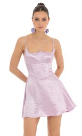 Picture thumb Denali Satin Corset Fit and Flare Dress in Lavender. Source: https://media.lucyinthesky.com/data/Feb23/170xAUTO/e689da39-a008-4853-bf4e-2915031a4cab.jpg
