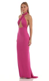 Picture thumb Minoa Front Cross Halter Maxi Dress in Pink. Source: https://media.lucyinthesky.com/data/Feb23/170xAUTO/f0d40b39-d349-4197-9f71-f7ce47bd0194.jpg