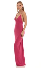 Picture thumb Ladie Gathered Cross Back Maxi Dress in Hot Pink. Source: https://media.lucyinthesky.com/data/Feb23/170xAUTO/fbf7ffa2-3448-4856-8391-89e5df1b51da.jpg