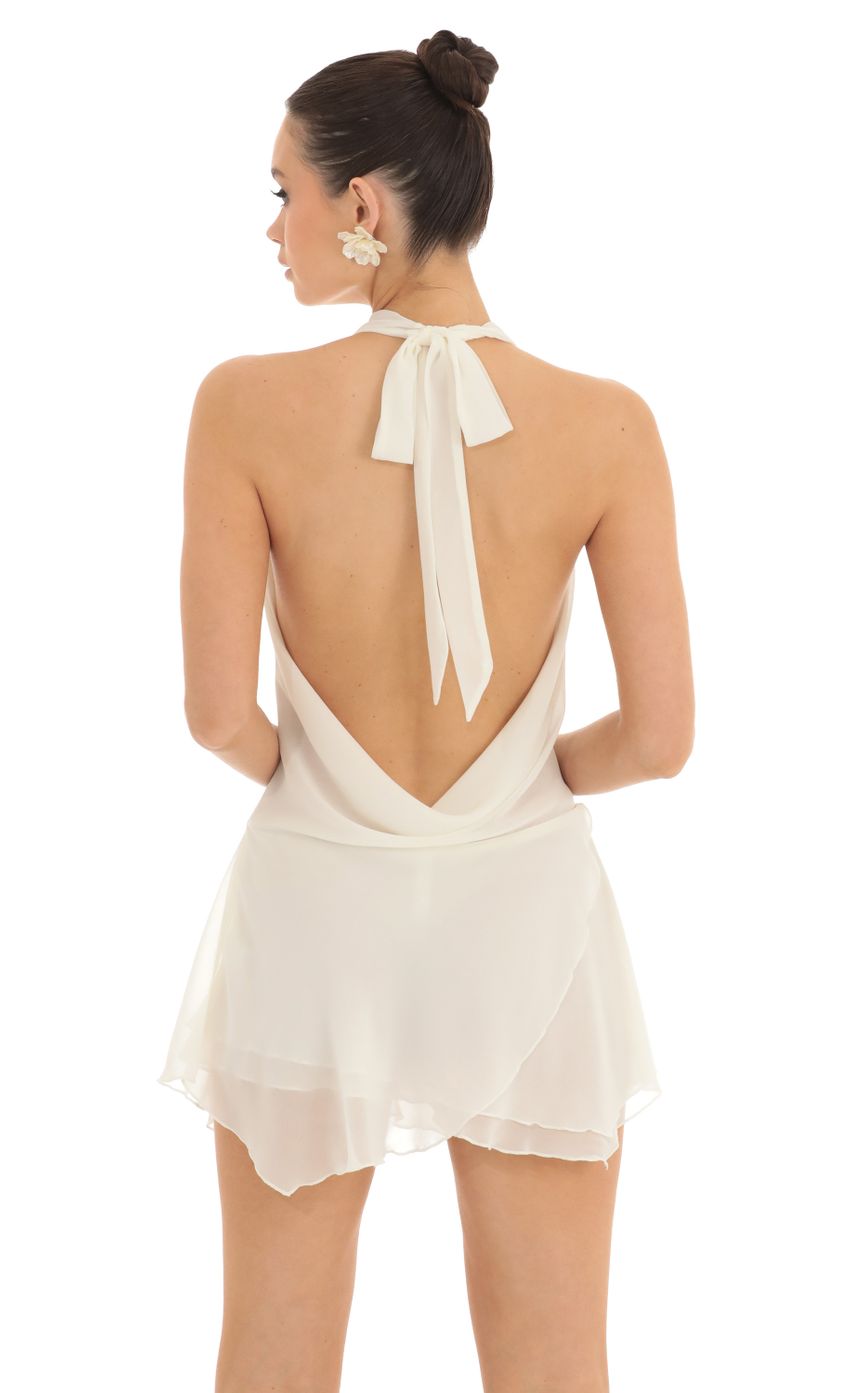 Picture Adonia Draped Plunge Neck Dress in White. Source: https://media.lucyinthesky.com/data/Feb23/850xAUTO/0b9022bd-e91a-4e6e-9e62-d29c159078dc.jpg