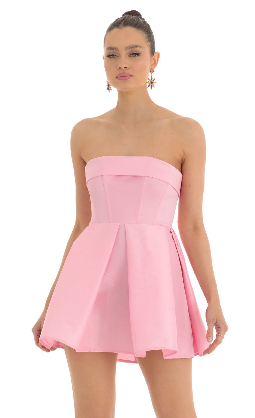 Picture Thelia A-LIne Strapless Dress in Pink. Source: https://media.lucyinthesky.com/data/Feb23/850xAUTO/4eee0bf6-adde-4c19-bf45-f78948babebf.jpg