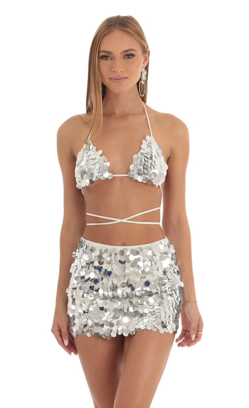 Picture Maddie Big Sequin Two Piece Skirt Set in Silver. Source: https://media.lucyinthesky.com/data/Feb23/850xAUTO/5fdb6696-d4a0-4271-a638-fdf90eb022fd.jpg