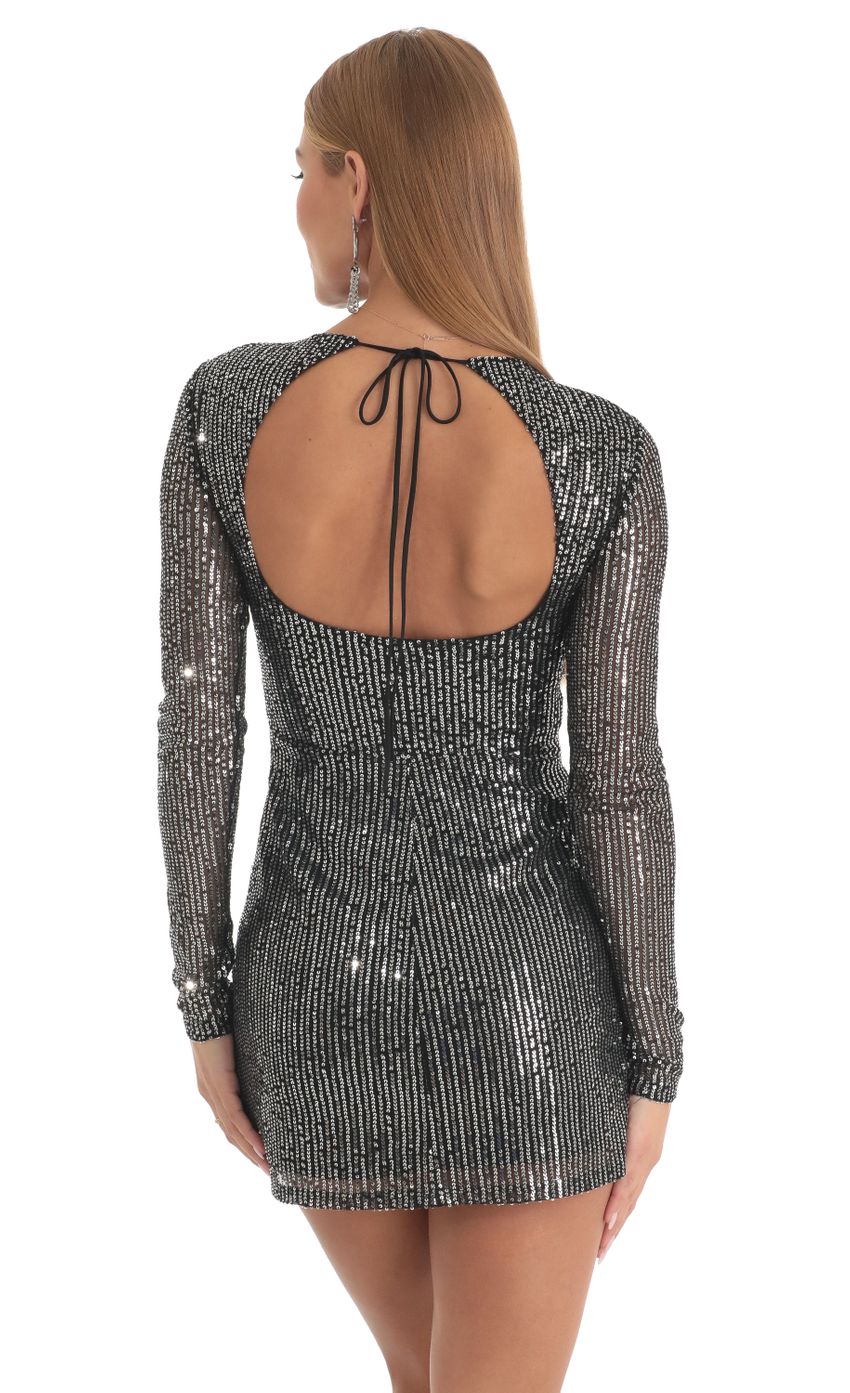 Picture Saint Sequins Crepe Corset Dress in Silver. Source: https://media.lucyinthesky.com/data/Feb23/850xAUTO/64d11ff1-383c-4fc7-b6eb-0289a3f25579.jpg