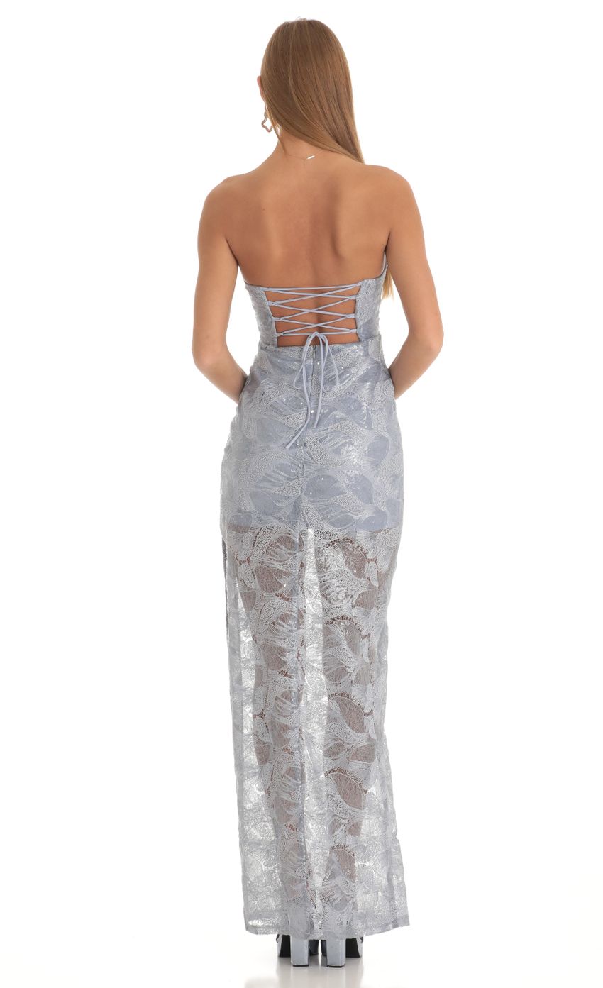 Picture Idris Sequin Strapless Maxi Dress in Silver. Source: https://media.lucyinthesky.com/data/Feb23/850xAUTO/813ee235-333a-40a3-aaff-ed13f6be5527.jpg