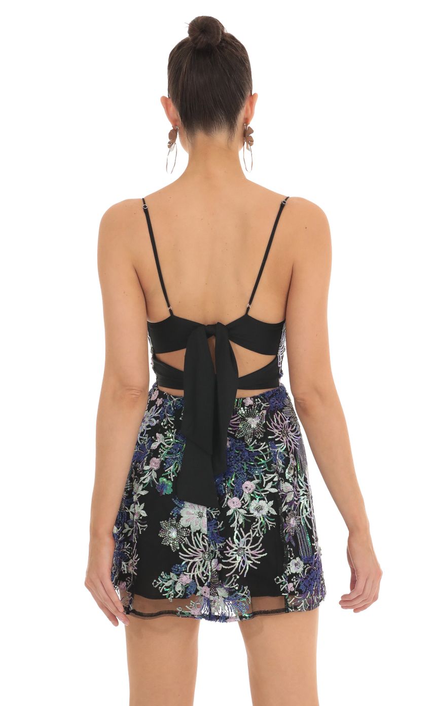 Picture Olivia Floral Sequin A-line Dress in Black. Source: https://media.lucyinthesky.com/data/Feb23/850xAUTO/81e305db-0d49-418f-968d-0f135b6be3e5.jpg