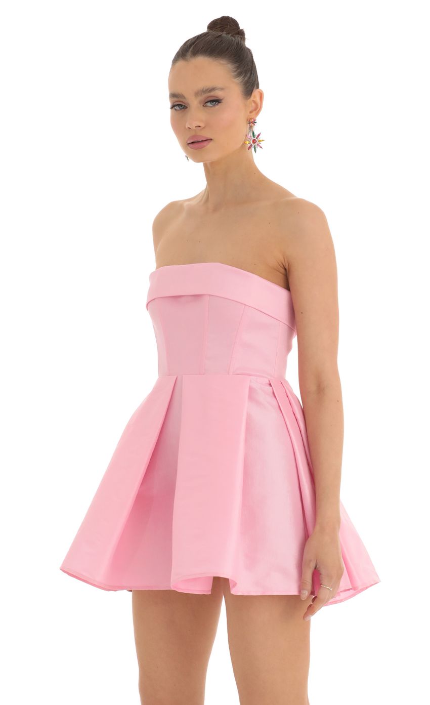Picture Thelia A-LIne Strapless Dress in Pink. Source: https://media.lucyinthesky.com/data/Feb23/850xAUTO/a195e571-bb48-4349-96d5-3674b2662cf9.jpg