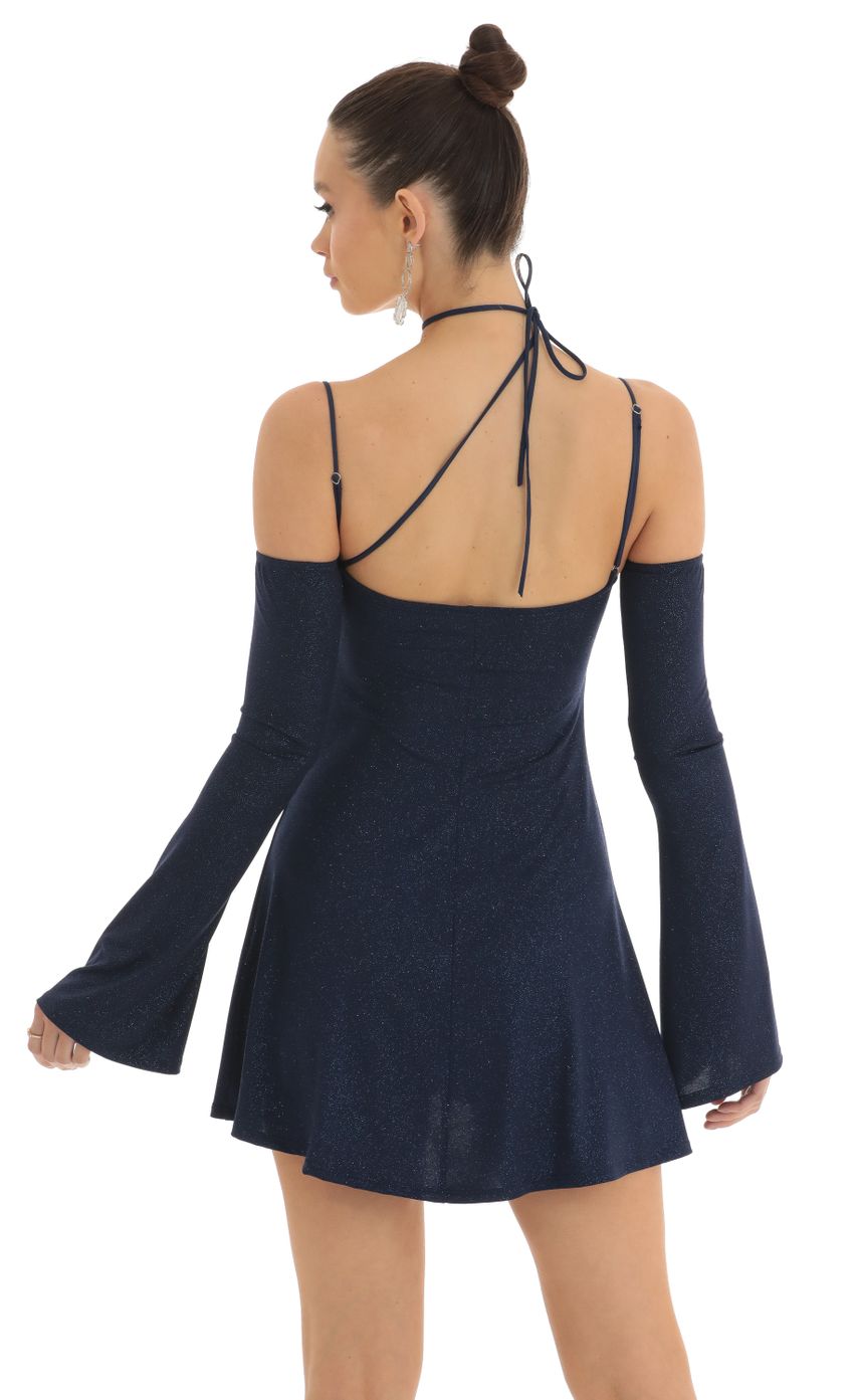 Picture Viv Glitter Party Dress With Gloves in Navy. Source: https://media.lucyinthesky.com/data/Feb23/850xAUTO/c3c795e3-4baa-40f2-89b9-d3677bbb6df1.jpg