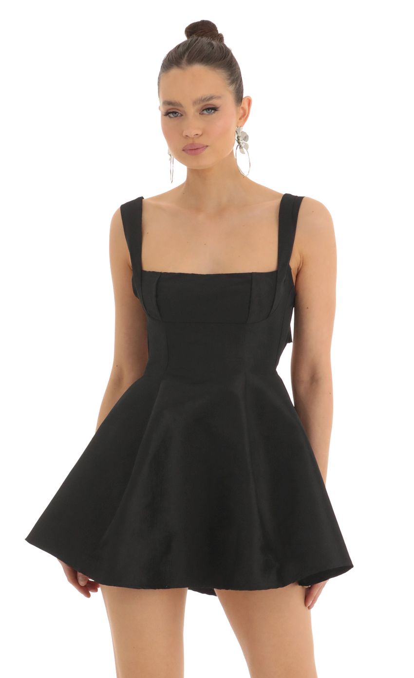 Picture Foxie Fit and Flare Dress in Black. Source: https://media.lucyinthesky.com/data/Feb23/850xAUTO/c7713ab7-03a9-4c85-87c3-935a83dd1be6.jpg