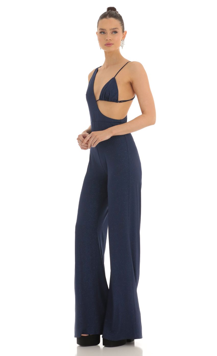 Picture Late To The Party Glitter Bikini Jumpsuit in Navy. Source: https://media.lucyinthesky.com/data/Feb23/850xAUTO/fefd0c37-f2ee-4431-a21d-61350dcaa2fa.jpg