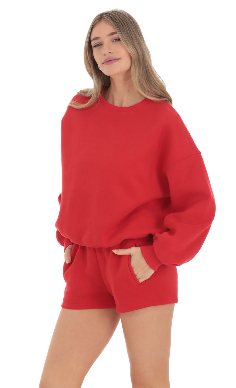 Red on sale jumper shorts