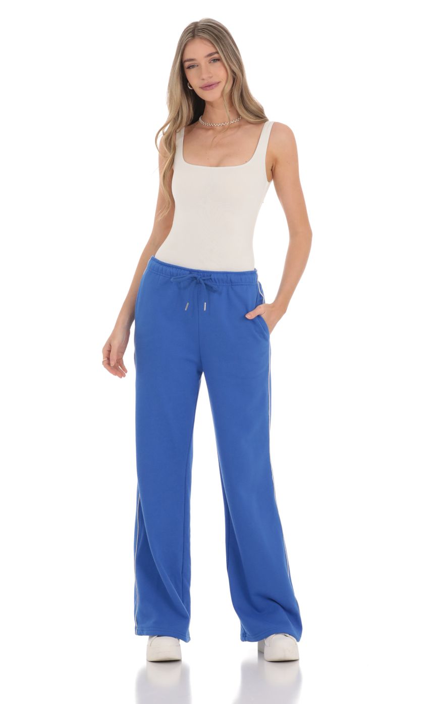 Heart Pocket Sweatpants in Blue | LUCY IN THE SKY